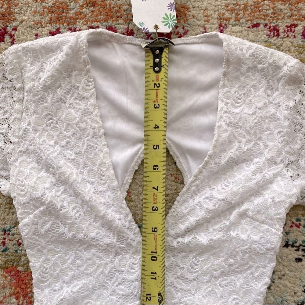 Show Me Your MuMu Ibiza White Lace Mini Dress - Picture 11 of 15